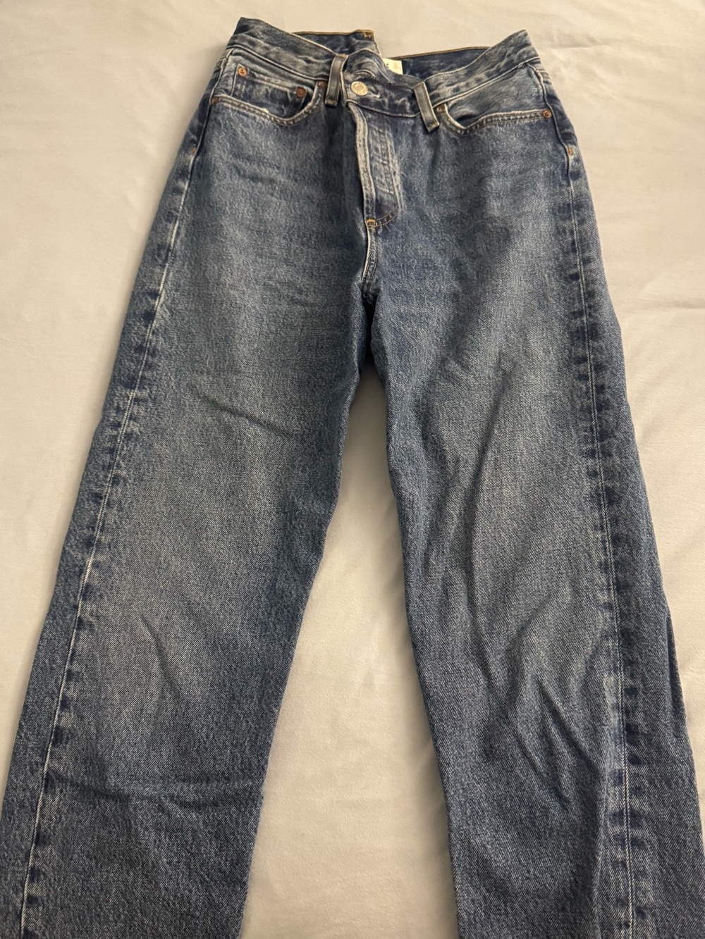 Agolde Relaxed High-Rise Blue Jeans